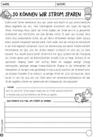 Vorschau - Arbeitsblätter - So sparst du Strom + Stromtagebuch I Kl. 3+4 - Seite 1