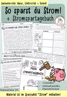 Vorschau - Arbeitsblätter - So sparst du Strom + Stromtagebuch I Kl. 3+4 - Deckblatt