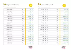 Vorschau - Arbeitsblätter - Miniklapptests Längen-, Flächen-, Raum- und Hohlmaße I (ohne Komma) - Seite 3