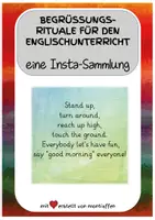 Vorschau - Lehrpläne/Lehrermaterial - Begrüßungsrituale für den Englischunterricht - eine Insta-Ideensammlung - Deckblatt