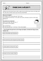 Vorschau - Arbeitsblätter - Satzglieder Klasse 4/5: Subjekt, Objekt & Prädikat - Seite 1