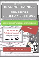 Vorschau - Fördermaterial/Inklusion - DaF / DaZ Englisch: Fußball Messi Spezial: Fehlerteufel Lesekarten Kommasetzung - Deckblatt