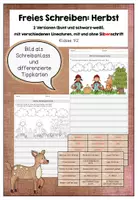 Vorschau - Arbeitsblätter - Freies Schreiben Herbst Klasse 1/2 - Deckblatt