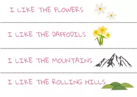 Vorschau - Arbeitsblätter - I like the flowers: aktivierende Frühlingsstunde - Seite 1