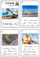 Vorschau - Fördermaterial/Inklusion - Auf der Baustelle, Lesekarten für Erstleser (Silbenmethode), Nr. 015 - Seite 1