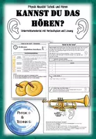 Vorschau - Arbeitsblätter - Schall & Geräusche – Schwingungen hören und erkennen | Physik Akustik mit Versuch - Deckblatt
