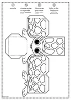 Vorschau - Mal- und Bastelvorlagen - Schildkröte Schachtel basteln - Geschenkbox - Seite 1
