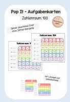 Vorschau - Fördermaterial/Inklusion - Pop-It Aufgabenkarten - Zehner plus/minus Einer ohne ZÜ (ZR 100) - Deckblatt