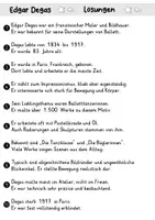 Vorschau - Arbeitsblätter - AB Edgar Degas | Kunst | Arbeitsblätter mit Fragen + Lösungen - Seite 3