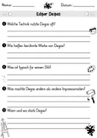 Vorschau - Arbeitsblätter - AB Edgar Degas | Kunst | Arbeitsblätter mit Fragen + Lösungen - Seite 2