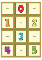 anteprima - Flashcard - Numbers Matching Pairs Game (English) / Gioco delle coppie di numeri (inglese) - Pagina 1
