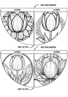 Vorschau - Arbeitsblätter - Tulpen Lesezeichen Leseecke Blumen Kunst basteln Ausmalbilder - Seite 2