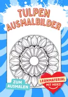 Vorschau - Arbeitsblätter - Ausmalbild Tulpen Kunst Blumen Ausmalbilder ausmalen - Deckblatt