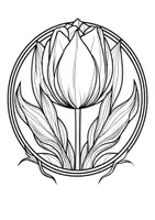 Vorschau - Arbeitsblätter - Ausmalbilder Tulpen Kunst Blumen Bilder zum Ausmalen - Seite 3