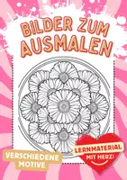 Vorschau - Arbeitsblätter - Ausmalbilder Gerbera Mandala Kunst Blumen Bilder zum Ausmalen - Deckblatt