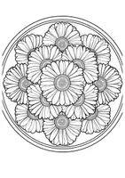 Vorschau - Arbeitsblätter - Ausmalbilder Gerbera Mandala Kunst Blumen Bilder zum Ausmalen - Seite 2