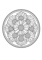 Vorschau - Arbeitsblätter - Ausmalbild Gerbera Mandala Kunst Blumen Ausmalbilder ausmalen - Seite 2