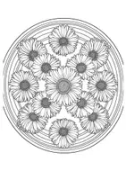 Vorschau - Arbeitsblätter - Ausmalbild Gerbera Mandala Kunst Blumen Ausmalbilder ausmalen - Seite 3
