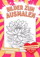 Vorschau - Arbeitsblätter - Ausmalbilder Wasserlilie - Deckblatt