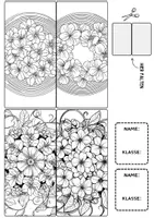 Vorschau - Arbeitsblätter - Bougainvillea Lesezeichen Leseecke Mandala Blumen Kunst basteln Ausmalbilder - Seite 3