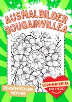 Vorschau - Mal- und Bastelvorlagen - Kunst Bougainvillea Ausmalbild Mandala Kunstidee Blumen Ausmalbilder - Deckblatt