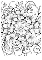 Vorschau - Mal- und Bastelvorlagen - Kunst Bougainvillea Ausmalbild Mandala Kunstidee Blumen Ausmalbilder - Seite 2