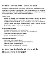 Aperçu - Feuilles d'exercices - Jeu de la lampe de poche - Chase aux cocos - Page 1