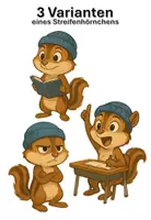 Vorschau - selbst erstellte Cliparts/Grafiken - Streifenhörnchen (3 Varianten) - Deckblatt
