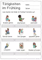 Vorschau - Arbeitsblätter - Frühling / Tätigkeiten im Frühling - Seite 1