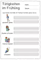 Vorschau - Arbeitsblätter - Frühling / Tätigkeiten im Frühling - Seite 3