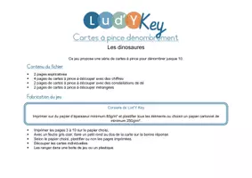 Aperçu - Apprentissages en autonomie - Cartes à pince dénombrement - dinosaures - Page 1
