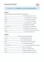Vorschau - Arbeitsblätter - Present Perfect - Übung - Deckblatt