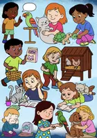 Vorschau - selbst erstellte Cliparts/Grafiken - Haustiere Cliparts Sachunterricht Grundschule - Seite 1
