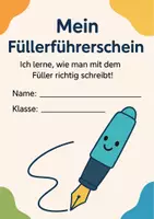 Vorschau - Unterrichtsreihen - Mein Füllerführerschein – Schreibtraining und Schwungübungen für die 2. & 3. Klasse - Deckblatt