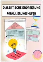 Vorschau - Arbeitsblätter - Dialektische Erörterung: Formulierungshilfen ⏳📝 - Deckblatt