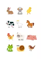 Vista previa - Tarjetas / Manipulativos - Los animales - página 2