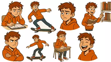 Vorschau - selbst erstellte Cliparts/Grafiken - Jugendlicher Junge (39 Varianten) - Seite 3