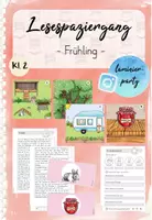 Vorschau - Arbeitsblätter - Lesespaziergang: Im Garten (Frühling Kl. 2) - Deckblatt