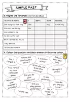 Vorschau - Arbeitsblätter - Simple Past Übungen - Arbeitsblätter und Interactive - Deckblatt
