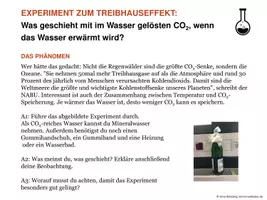 Vorschau - Arbeitsblätter - Experiment zum Treibhauseffekt - Deckblatt
