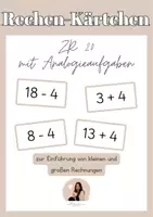 Vorschau - Stationenlernen - Rechen-Kärtchen ZR 20 – Plus & Minus mit Analogieaufgaben - Deckblatt