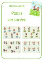 Vorschau - Fördermaterial/Inklusion - Klettmappen: Ponys versorgen - Deckblatt