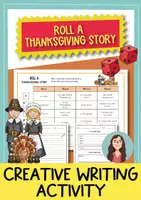 Προεπισκόπηση - Φύλλα εργασίας - Roll a Thanksgiving Story - δημιουργική γραφή (Αγγλικά) - Εξώφυλλο
