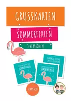 Vorschau - Bildkarten - Grußkarte Sommer | Sommerferien Flamingo | Feriengruß - Deckblatt