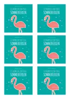Vorschau - Bildkarten - Grußkarte Sommer | Sommerferien Flamingo | Feriengruß - Seite 1