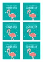 Vorschau - Bildkarten - Grußkarte Sommer | Sommerferien Flamingo | Feriengruß - Seite 3