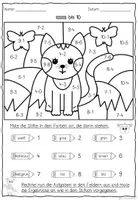 Vorschau - Arbeitsblätter - Rechnen & Malen – Subtraktion bis 10 🎨 Rechenmalblätter ZR 10, Mathe spielerisch üben, Klasse 1 - Seite 3