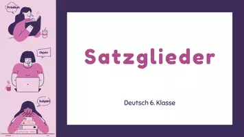 Vorschau - Präsentationen/Tafelbilder - Satzglieder (Erklärung und Übungen) - Seite 1