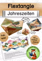 Vorschau - Mal- und Bastelvorlagen - Flextangle Jahreszeiten Faltspiel - Deckblatt