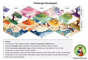 Vorschau - Mal- und Bastelvorlagen - Flextangle Jahreszeiten Faltspiel - Seite 2